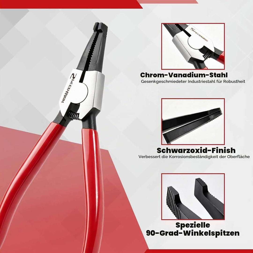 SPEEDWOX 2 Stück spezielle Ring-Halteringzangen-Set Schlossringzange flach zum Entfernen der Install