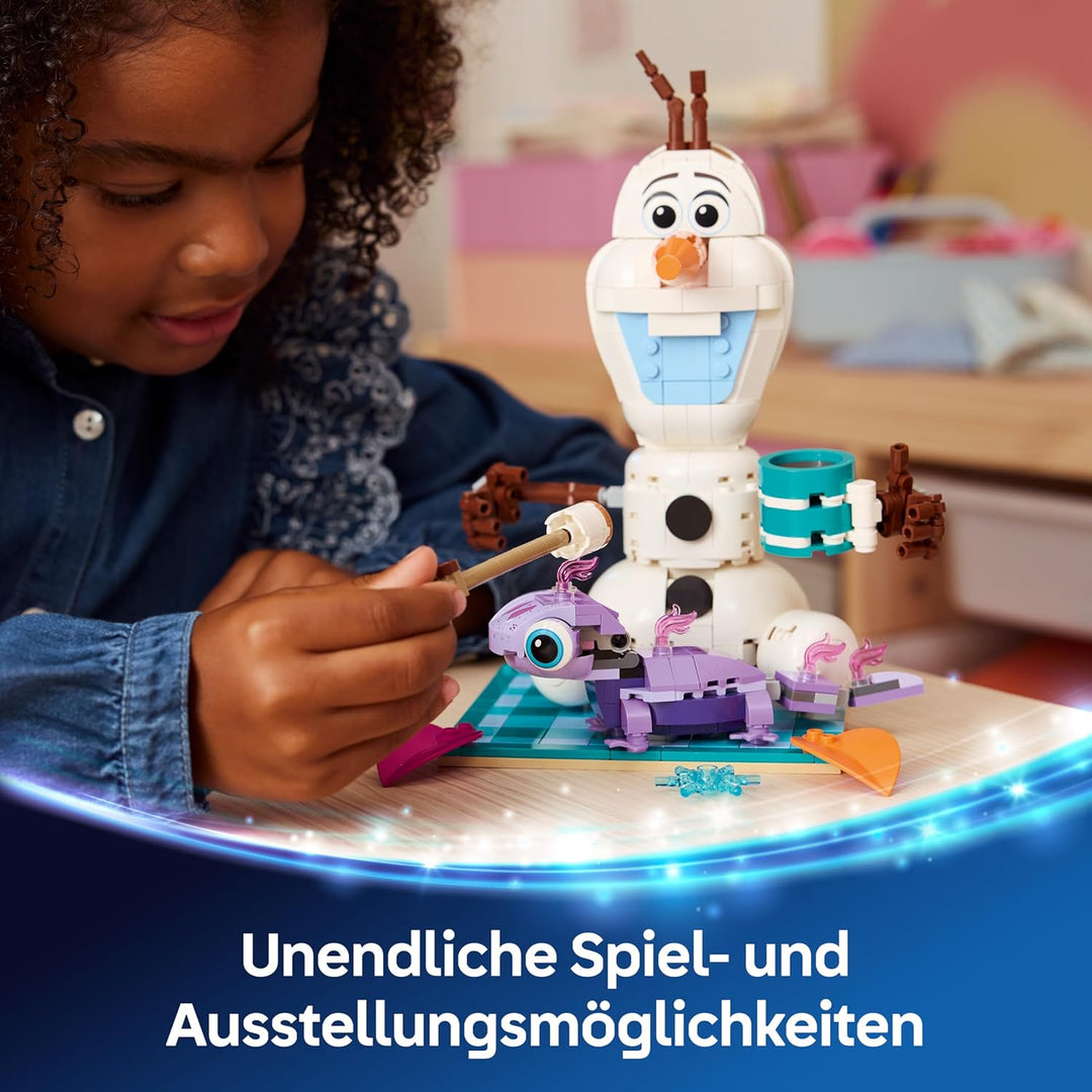 LEGO ǀ Disney Frozen Picknickspass mit Olaf und Bruni - Schneemann Figur mit Picknickdecke und Zubeh
