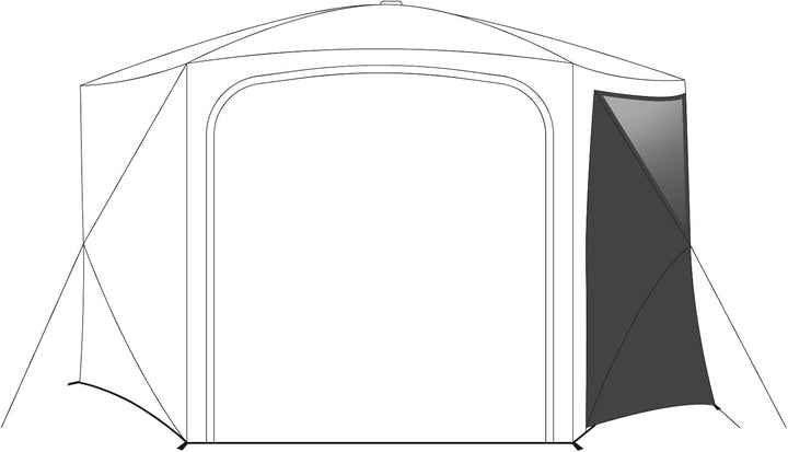 qeedo Quick Hub Hex 2er Set Seitenwände - wasserabweisend, 4000 mm Wassersäule, mit PVC-Fenster - Wi