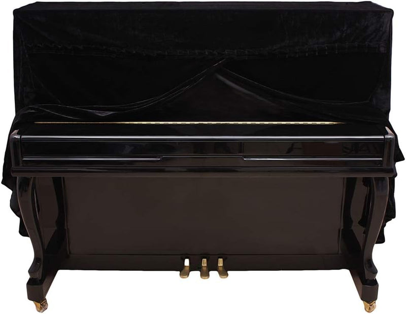 Alomejor Schutzhülle für Klavier, Velours, Klavierbezug, Stoff, komplett, Pleuche, Staubschutz, für