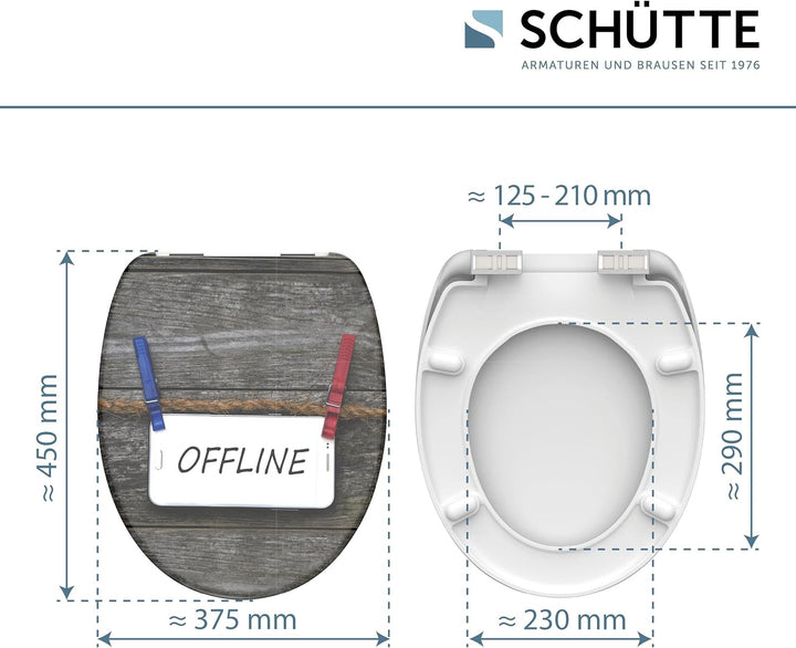 SCHÜTTE 82157 Duroplast WC-Sitz OFFLINE mit Absenkautomatik,, Offline