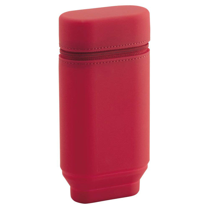 Lihit Lab Smart Fit ACTACT Stationery Stand Pen Case Oval Type L - Red (Green Tea Set)