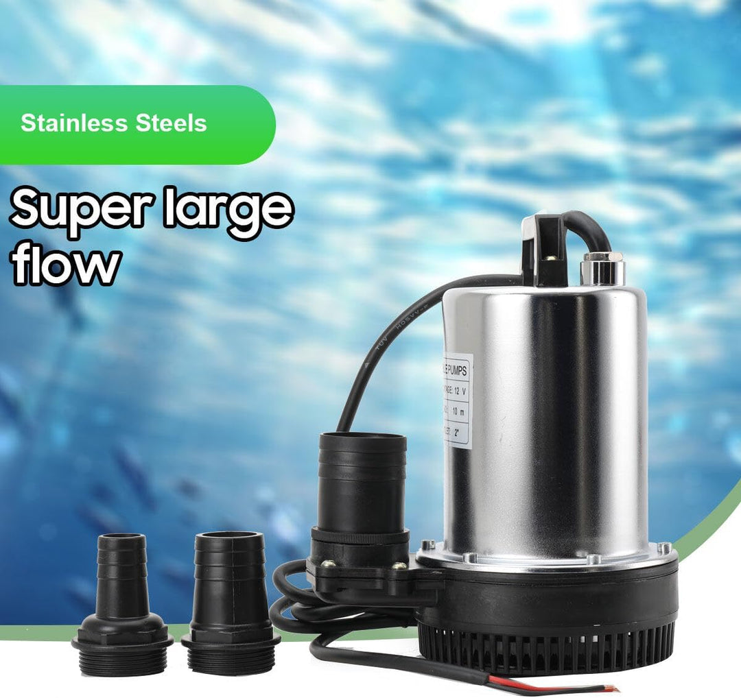 Tauchpumpe 12V, 160W Tauchwasserpumpe, Wasser Brunnenpumpe Eintauchtiefe von 0,5m-8m, Tauchpumpen Mi