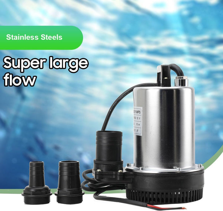 Tauchpumpe 12V, 160W Tauchwasserpumpe, Wasser Brunnenpumpe Eintauchtiefe von 0,5m-8m, Tauchpumpen Mi