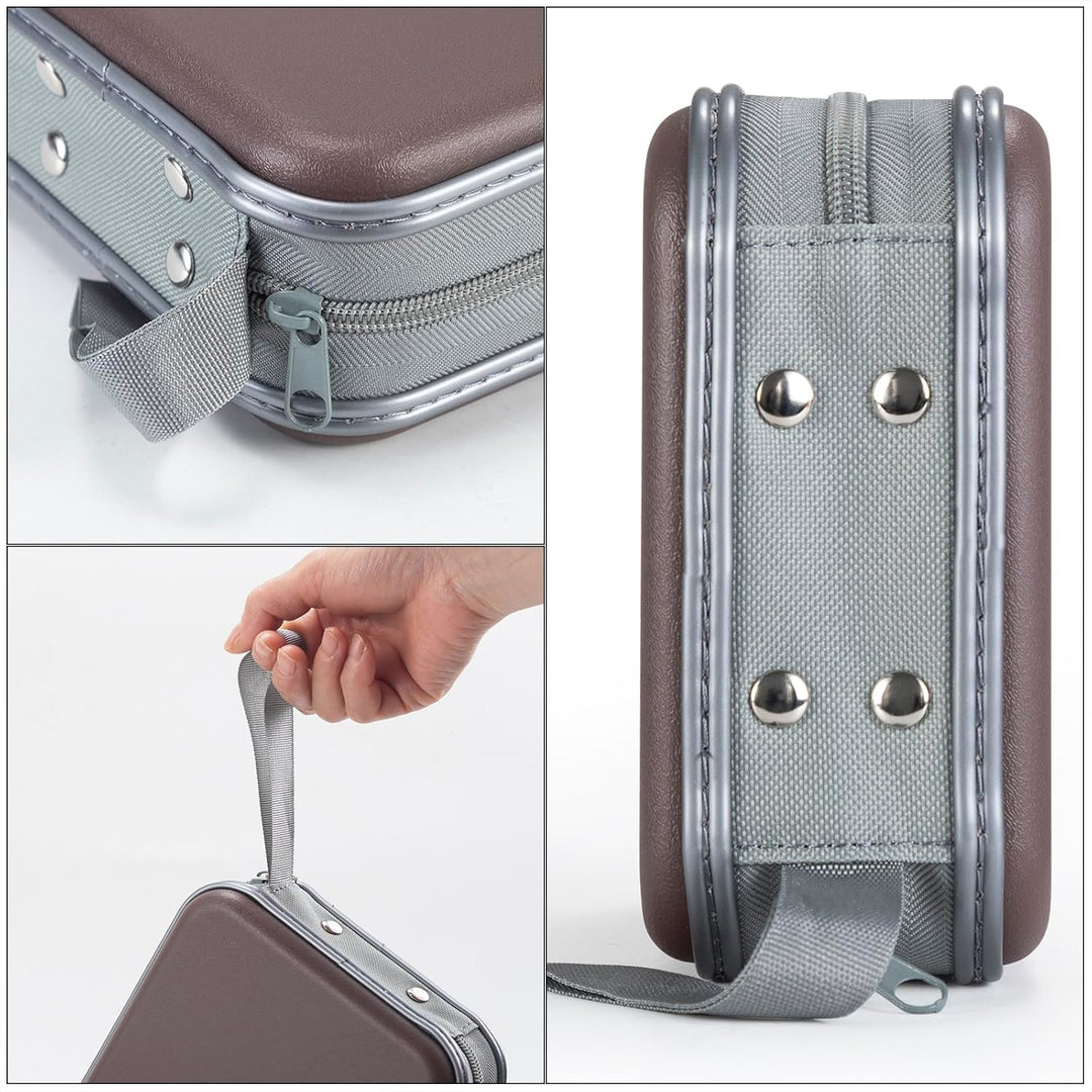 UENTIP CD-Hülle mit 48 Kapazitäten, tragbare DVD-Hülle aus Hartplastik, CD-Organizer, Brieftasche, s