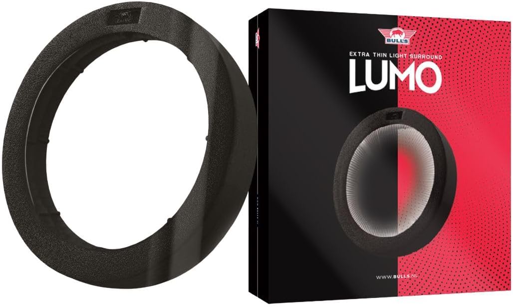 Bull's Lumo Surround Dartboard Beleuchtungssystem - 360° LED-Beleuchtung & Wand-Schutz - Kompakt, La