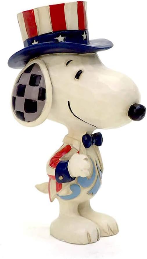 Enesco Peanuts by Jim Shore Snoopy Patriotische Miniaturfigur, 9,5 cm, Mehrfarbig