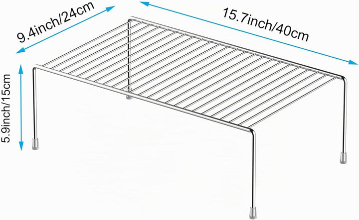 IPEGTOP 6er-Pack grosser Gefrierschrank-Aufbewahrungsregal, rostfreier Edelstahl, platzsparend, für