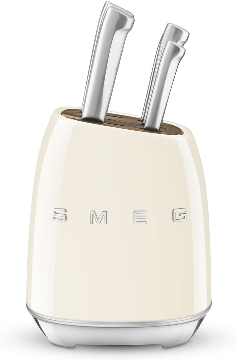 SMEG - Bloco de Facas Anni 50 Creme KBSF02CR