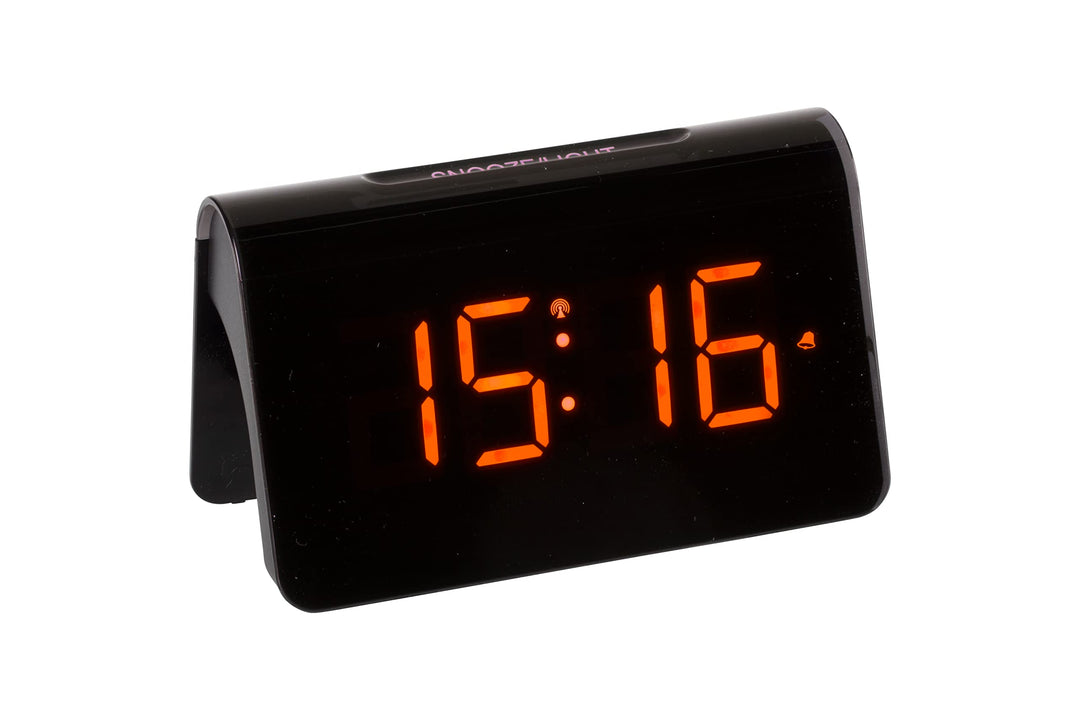 TFA Dostmann 60.2543 Digitaler Funk Wecker ICON LED Leuchtziffern orangene Ziffern, orangene Ziffern