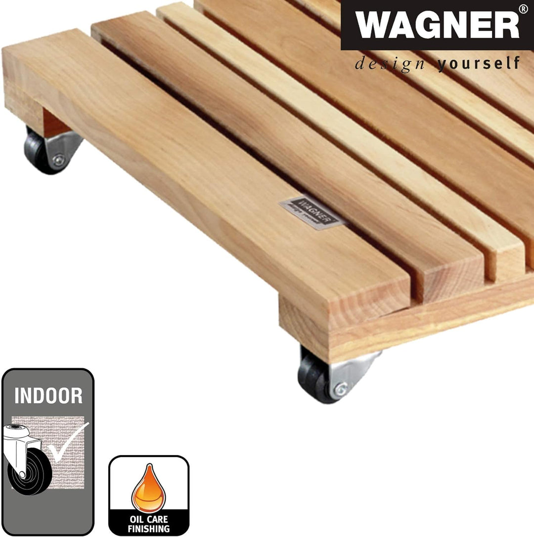 Wagner Pflanzenroller FENG Shui 28 x 28 x 5,5 cm I Pflanzenroller für Innenbereich I Blumenroller au