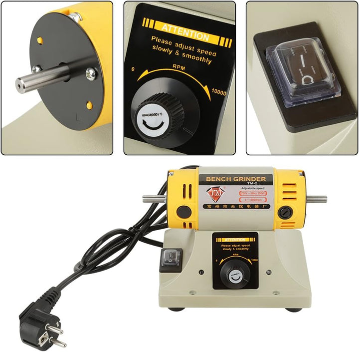 220 V 350 W Schmuckstein, Polierset, Bank, multifunktional, Poliermaschine aus Metall, mit Füssen au