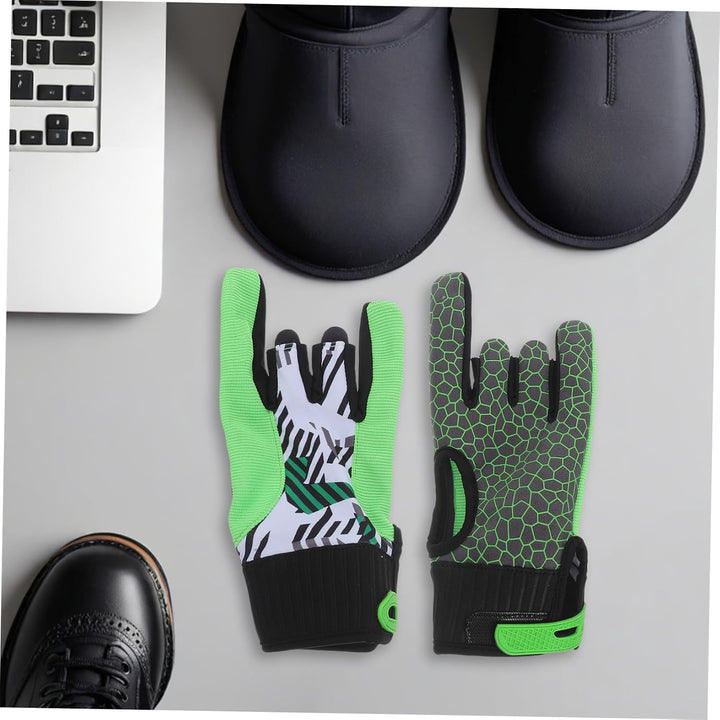 LIOOBO 1 Paar Bowlinghandschuhe mit Fingern Bowling-Stützhandschuh Männer Bowling-Handschuhe Billard