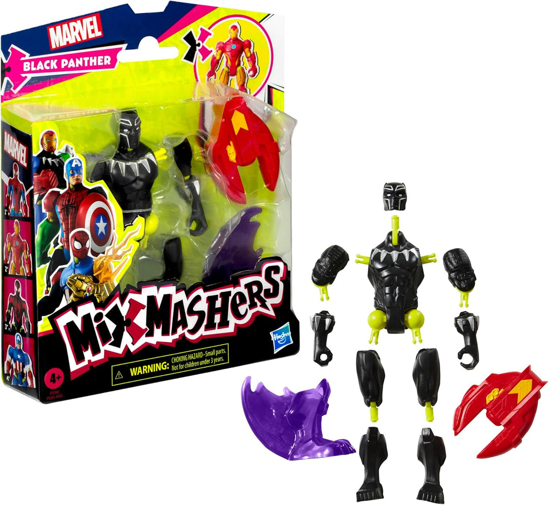 AVENGERS MixMashers Marvel Black Panther Mix-and-Match Action-Figur & Accessoires, Black Panther