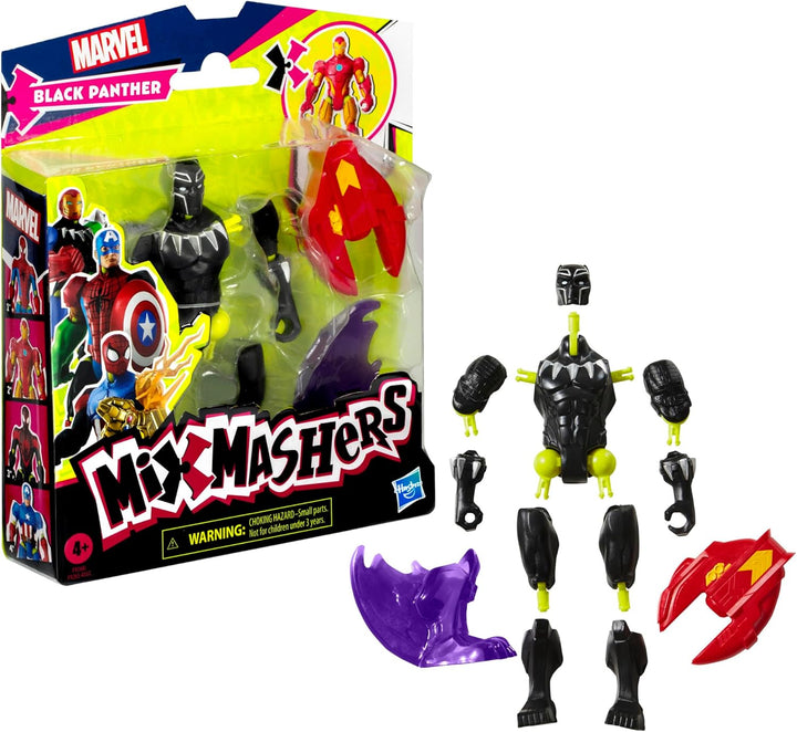 AVENGERS MixMashers Marvel Black Panther Mix-and-Match Action-Figur & Accessoires, Black Panther