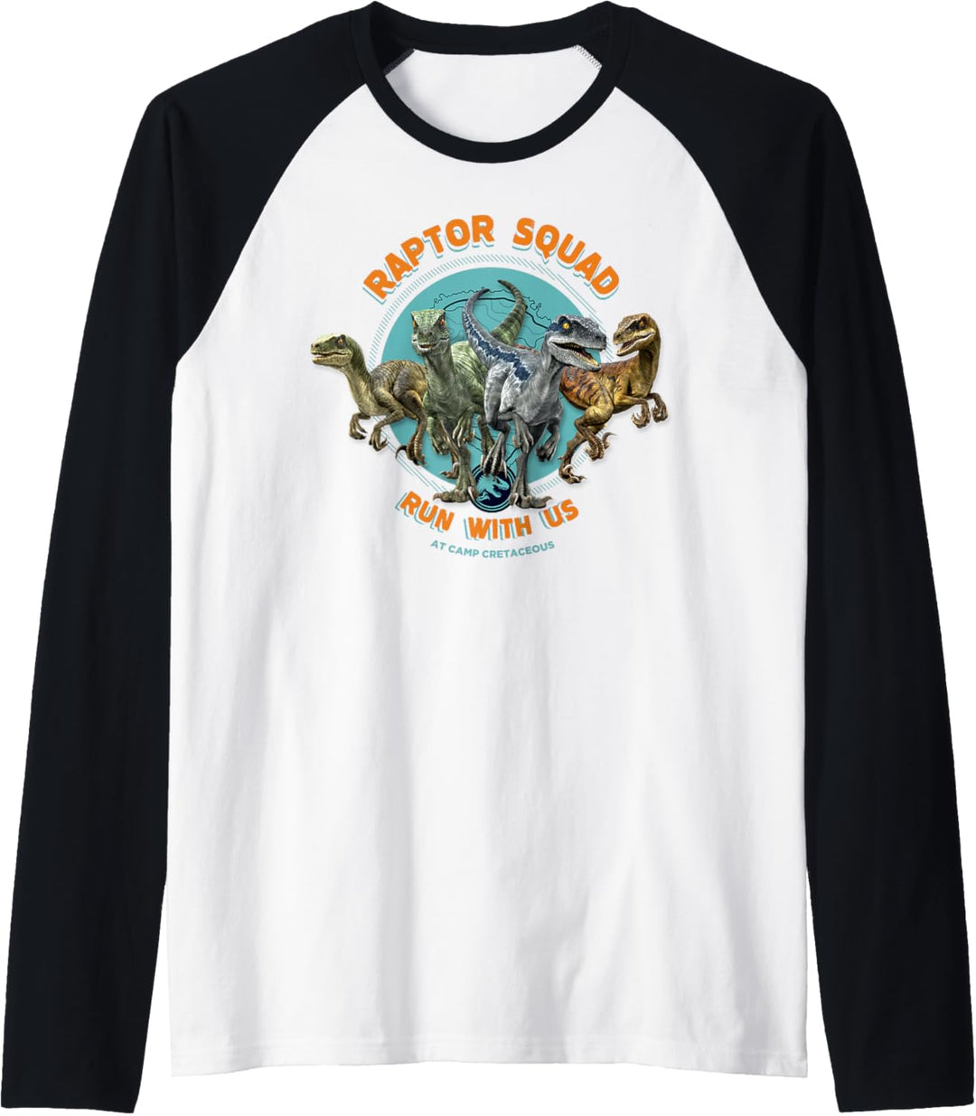Jurassic World: Camp Cretaceous Raptor Squad Run With Us Raglan