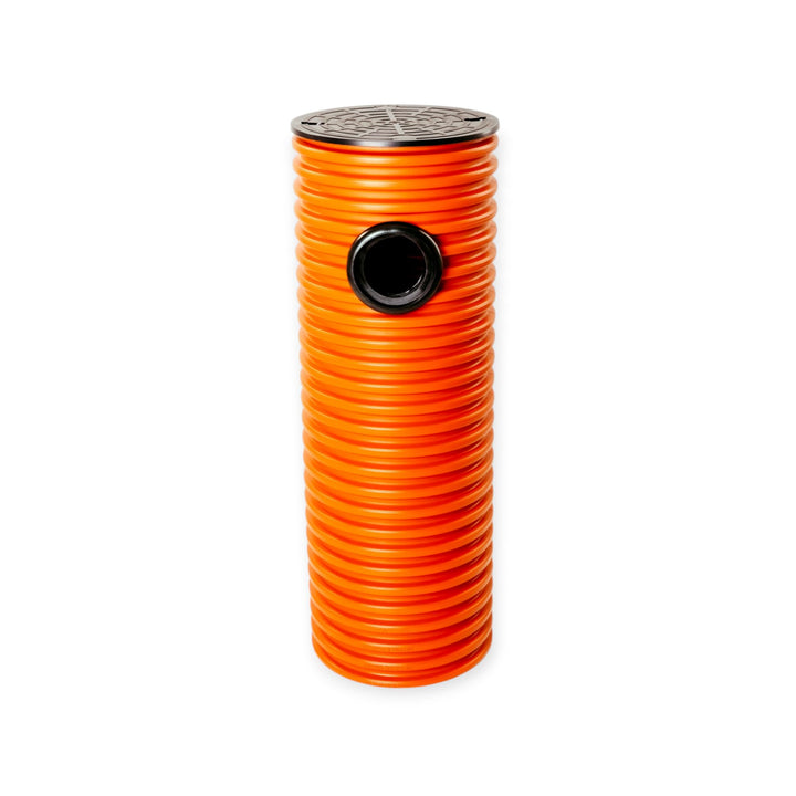 Sickerschacht Wellrohr DN315 DN400 mit KG Rohr Anschluss DN110 Kontrollschacht Deckel Drainage Fallr