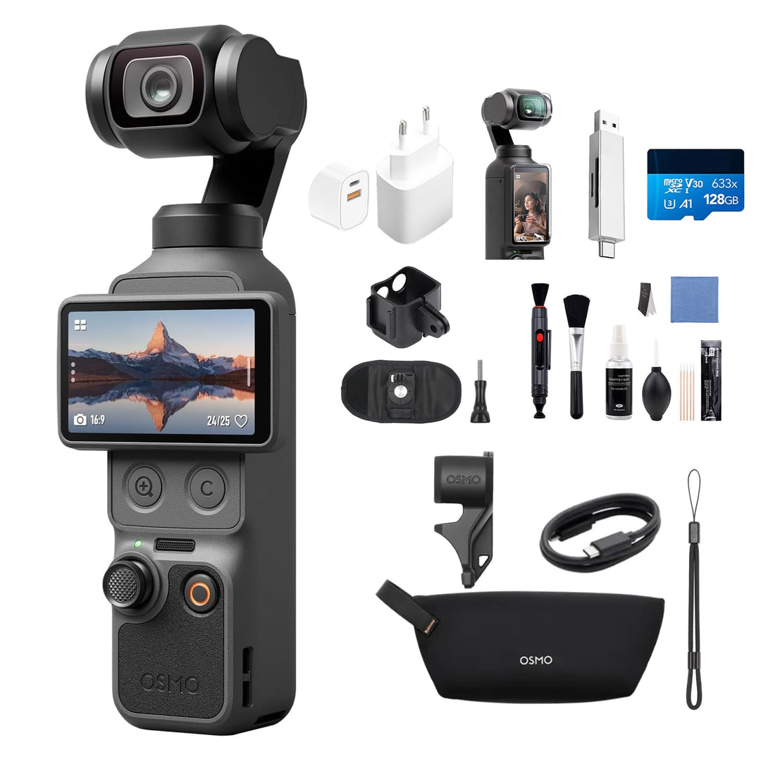 DJI Osmo Pocket 4 Standard Combo, Pocket Gimbal Vlog Kamera, 1″ CMOS und 4K/240fps, 3-Achsen-Stabili