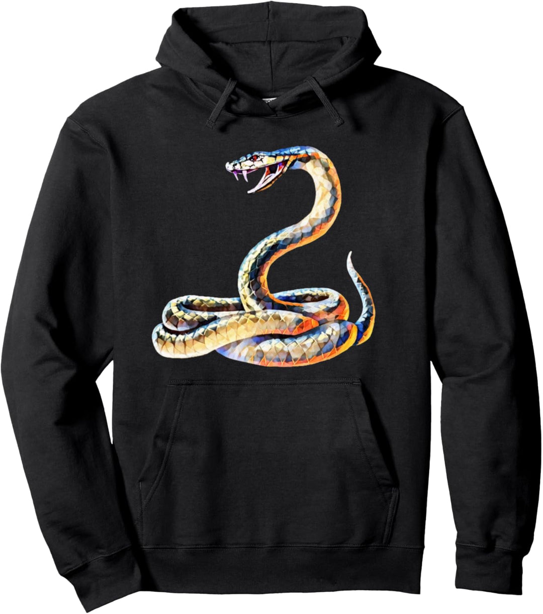 Cobra Motiv Schlange Terrarium giftiges Reptil Schlangen Pullover Hoodie