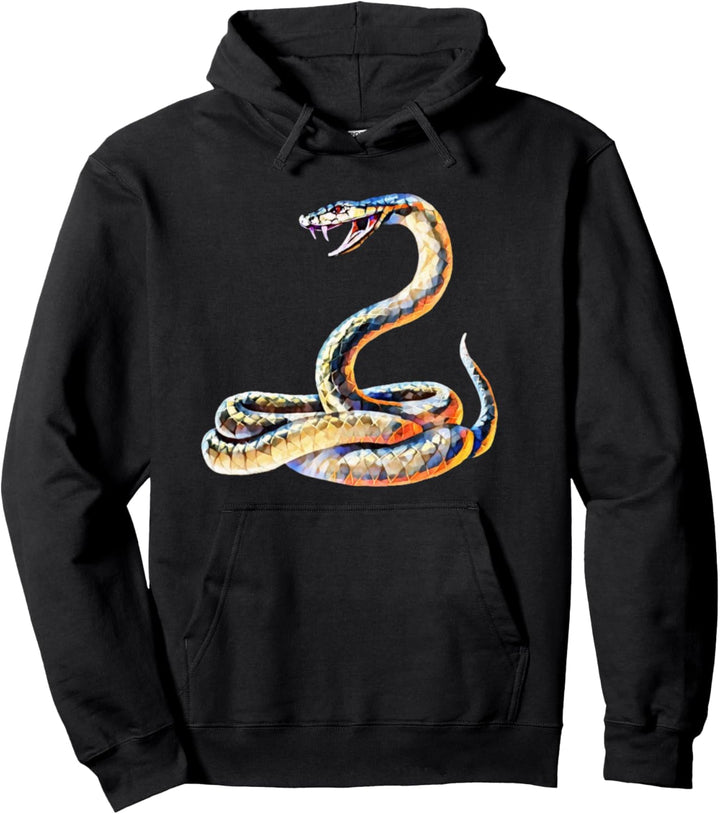 Cobra Motiv Schlange Terrarium giftiges Reptil Schlangen Pullover Hoodie