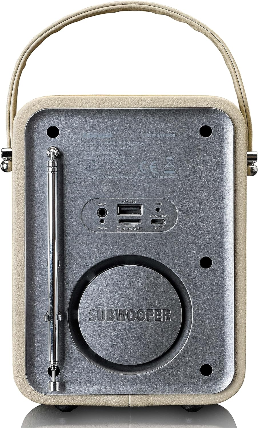 Lenco PDR-051 Tragbares DAB+ Retro Radio - PLL FM Radio mit Bluetooth - Integrierter Akku - 1800mAh