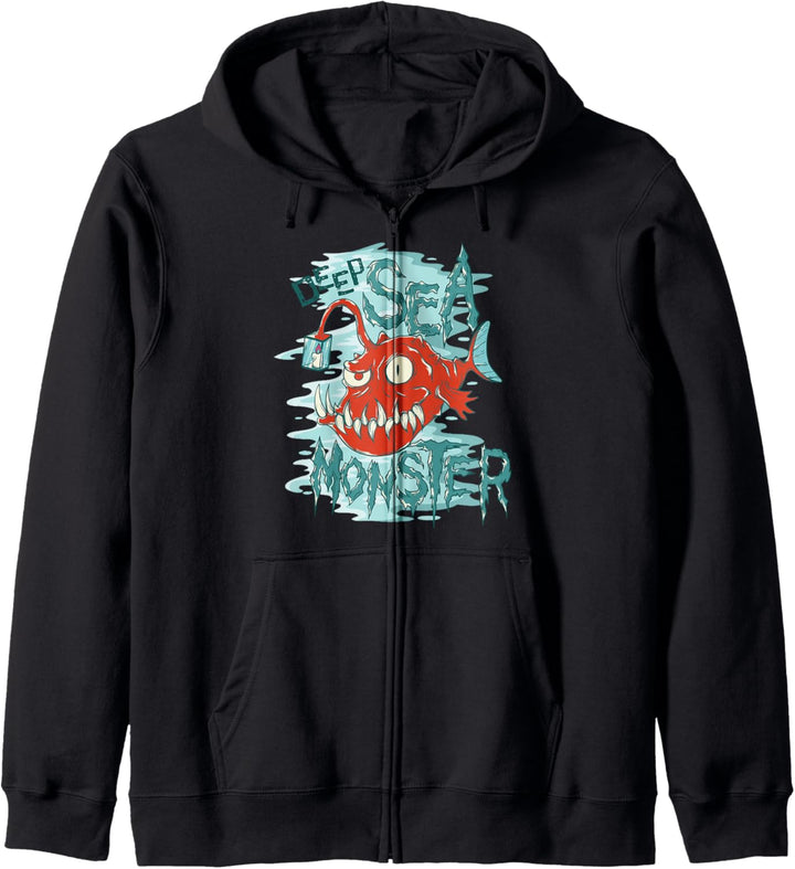 Deep Sea Monster Fischangeln Kapuzenjacke