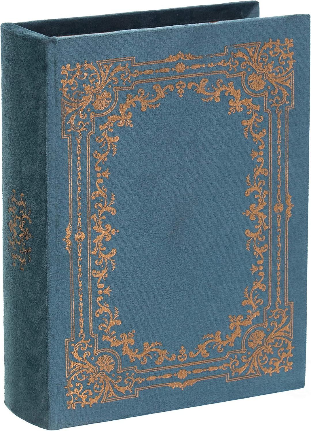Dekorative Aufbewahrungsbox in Buchform, Vintage-Stil, Blau, Blau