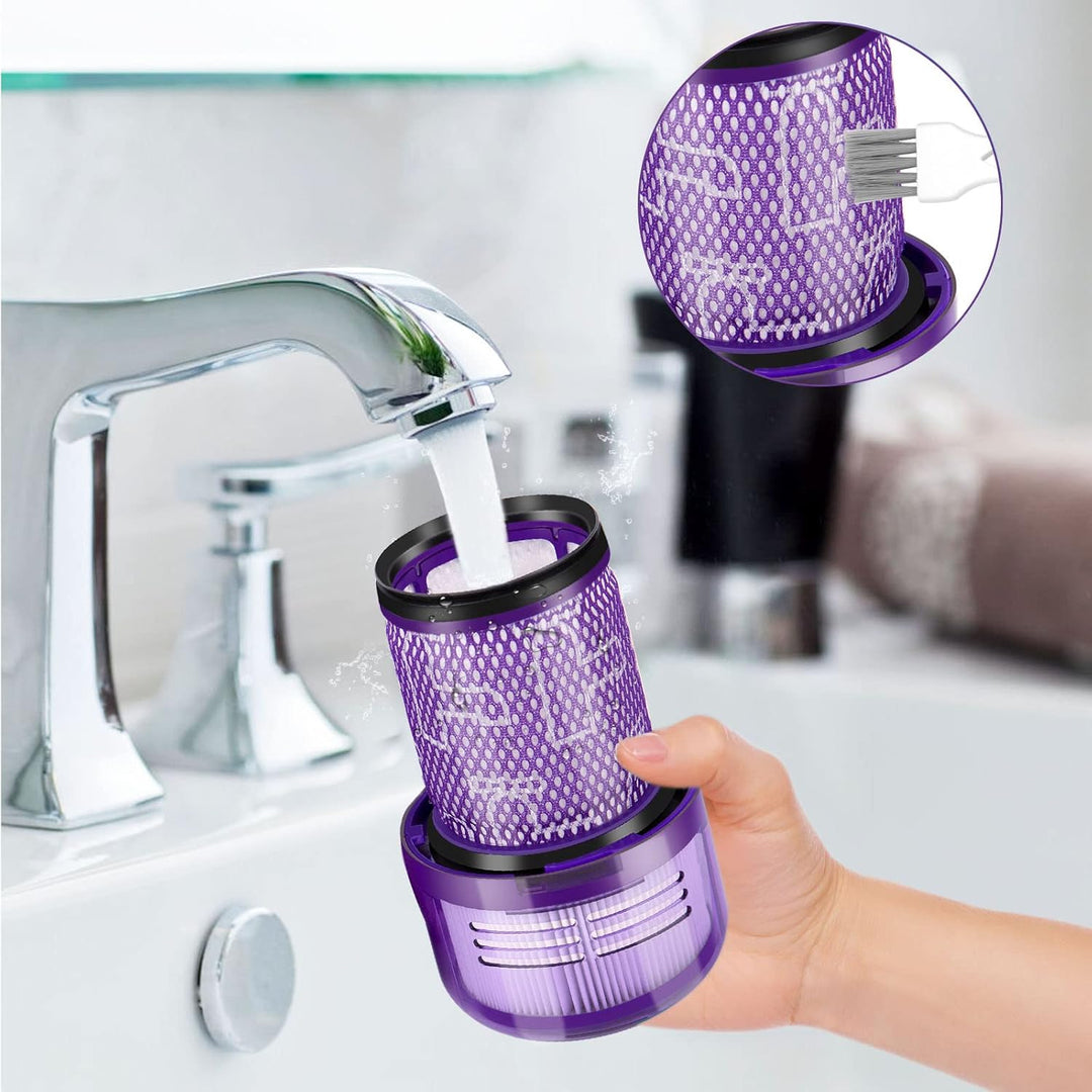 Filter für Dyson V12, 2 Stück Waschbar Ersatz Hepa Filter für Dyson V12 Detect Slim Absolute Extra T