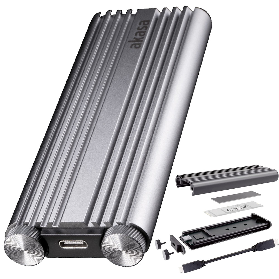 Akasa AK-ENU3M2-07 Boîtier de disques de stockage Enceinte ssd Aluminium M.2