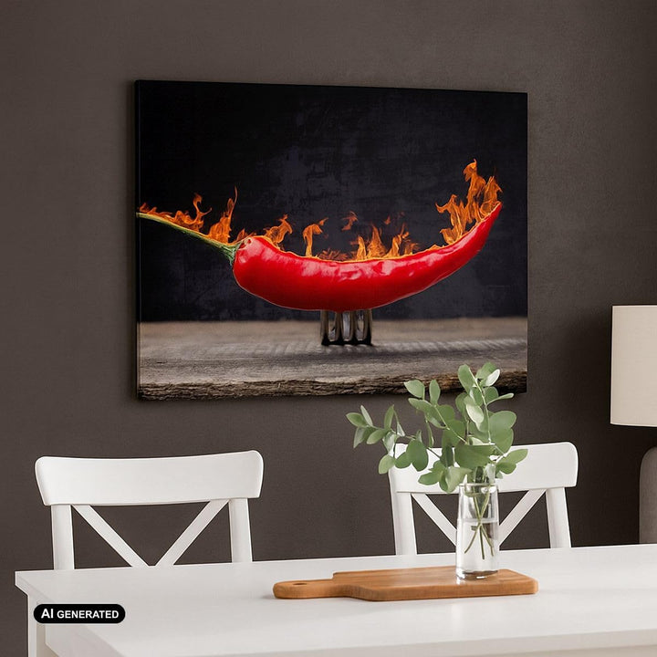 Bilder auf Leinwand 100x70cm Leinwandbild Chili Paprika Bio Landwirtschaft Gross Wanddeko Bild Schla