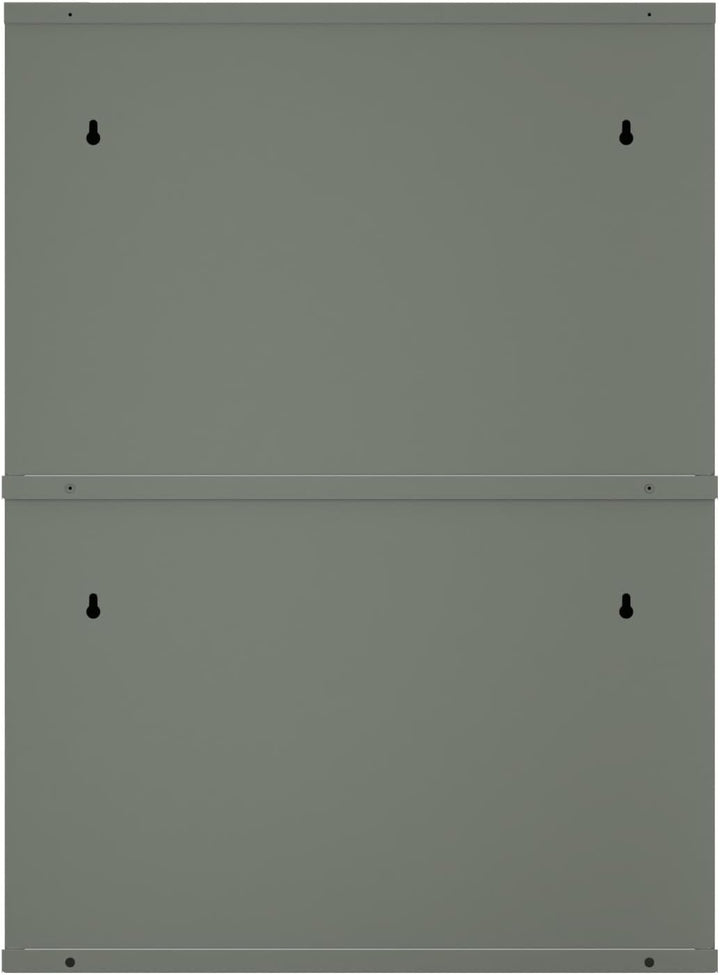 VEEHAUS Schuhregal, schmal, hoch, Schuhschrank, mit magnetischem Deckel, Wandmontage, aus Metall (Ze