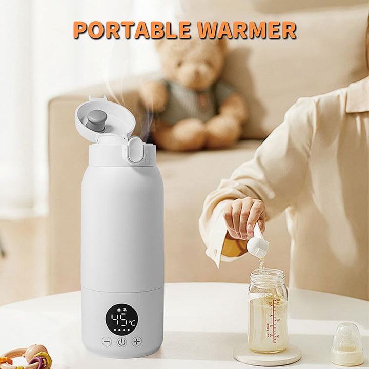 500ML Tragbarer Flaschenwärmer Baby, Flaschenwärmer Baby Unterwegs, Flaschenwärmer Schnelle Erwärmun