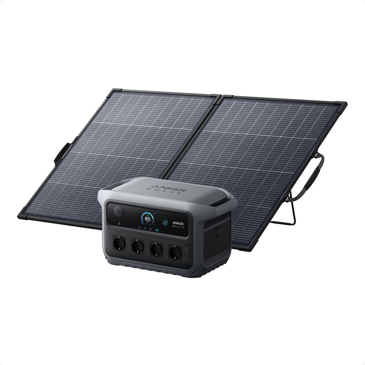 Anker SOLIX C2000 Gen 2 Tragbare Powerstation mit 200W Solarpanel, 2400W (Spitzenleistung 4000W) Sol