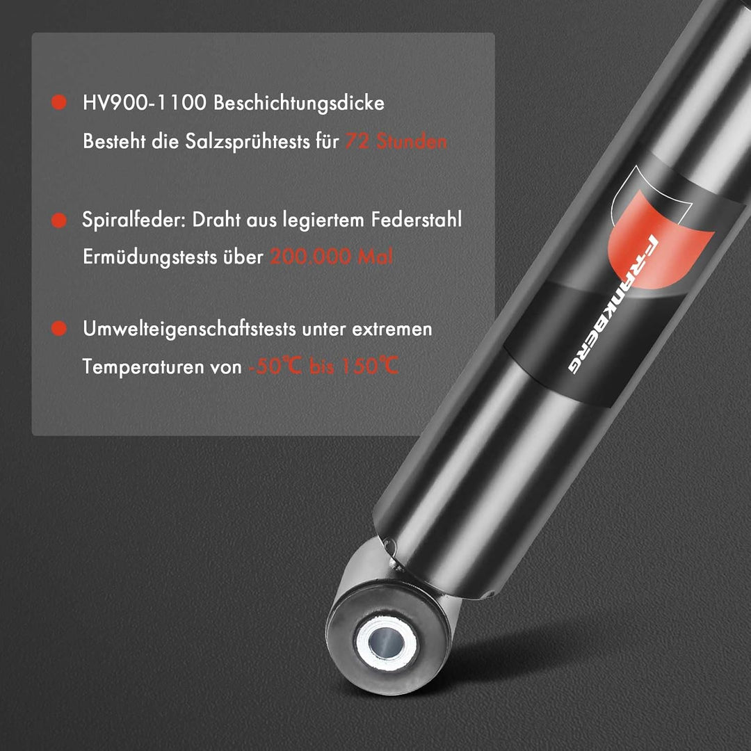 Frankberg 2x Stossdämpfer Gasdruck Hinterachse Kompatibel mit A3 8L1 1996-1999 B.o.r.a 1J2 1J6 1998-