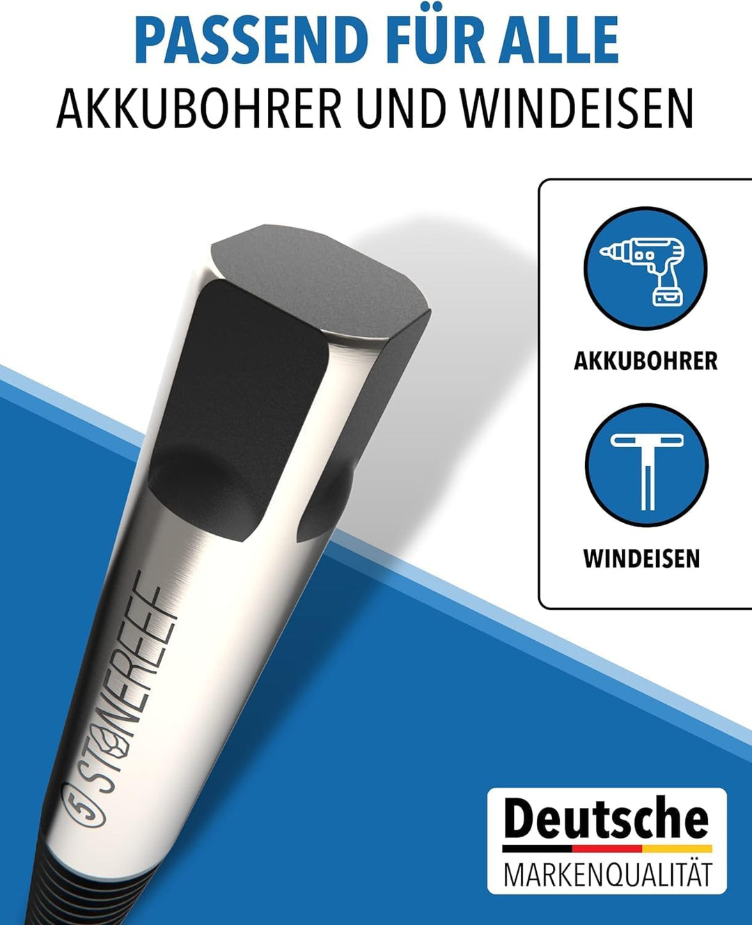 STONE REEF Schraubenausdreher Set Profi [5-teilig aus HSS 4241] - Linksausdreher Set Profi, Ausdrehe