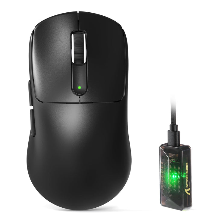 ATTACK SHARK V5 Kabellose Gaming Maus 53g, 20000 FPS, Optische Schalter, PAW3950MAX 42K DPI Sensor,