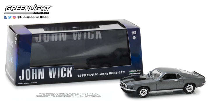 Greenlight 1969 Ford Mustang BOSS 429 John Wick 1:43 86540