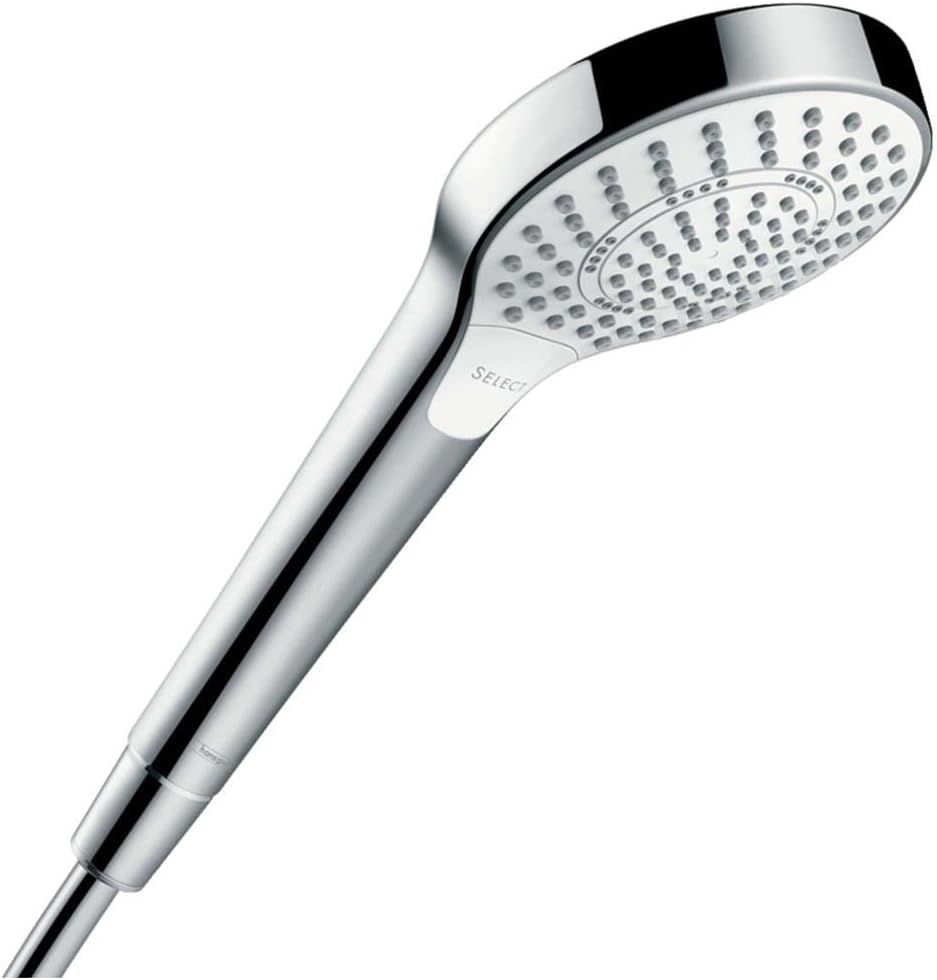 hansgrohe Croma Select S Duschkopf, 3 Strahlarten, Weiss/Chrom, 1.00 Weiss/Chrom 3 Strahlarten (Mult