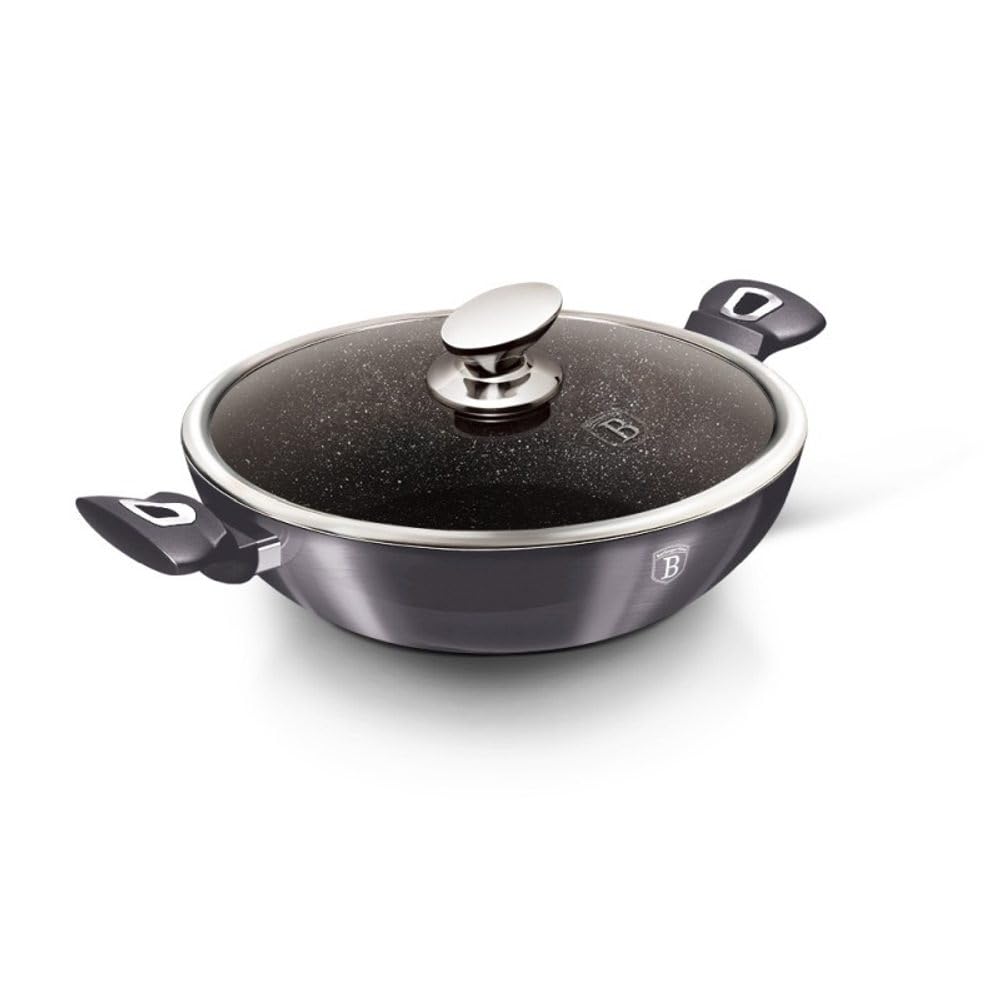 Berlinger Haus - BH/7111 - Wok mit Deckung, 30 cm, Metallic Line Carbon Pro Edition