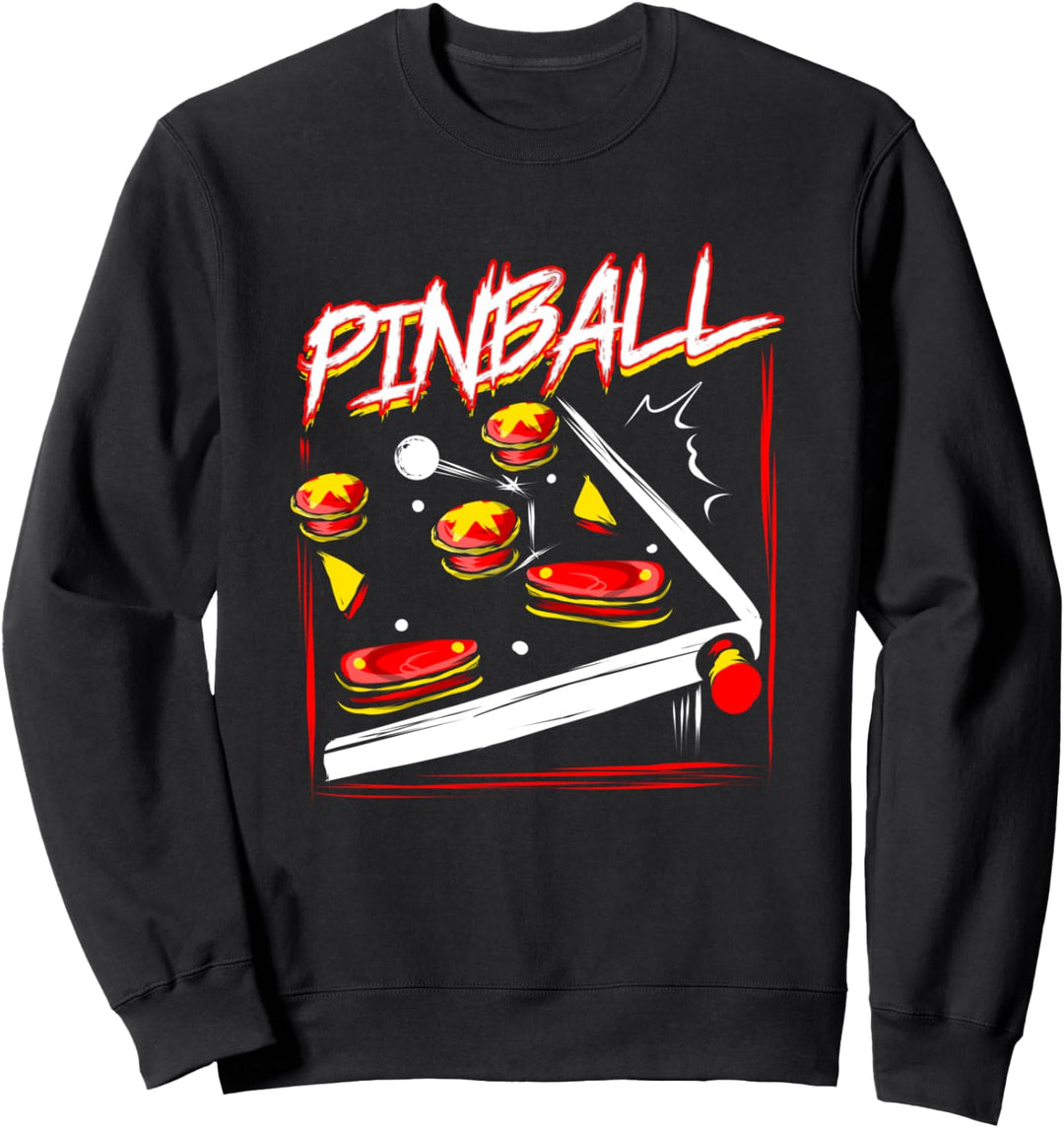 Pinball Retro Flipperautomat Arcade Spiel Geschenk Sweatshirt