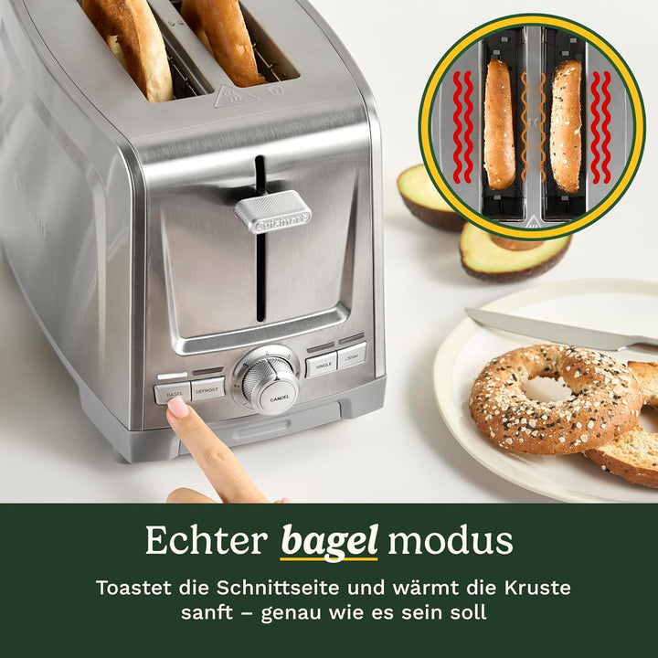 Core Collection 2 Slice Metal Toaster 2 Scheiben (CC) Edelstahl, 2 Scheiben (CC) Edelstahl