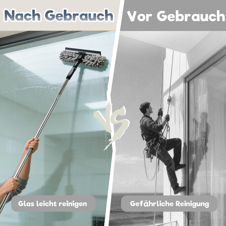 Teleskop-Staubwischerset – 6 M ausziehbarer Mikrofaser-Staubwischer für Decken, Spinnweben und Fenst