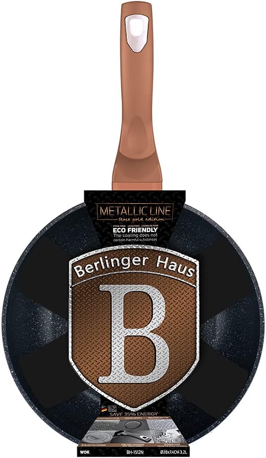 Berlingher Haus Pfanne Wok Rosegold Collection Kupfer 28 cm - BH-1512