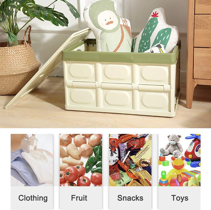 Yiketary 2er Pack Faltbare Aufbewahrungsbehälter mit Deckel Kisten Kunststoff Klappbox Transportbox