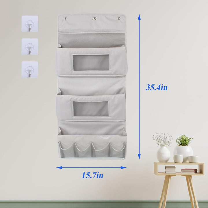 Hängende Aufbewahrung über der Tür Organizer Storage 3 Schichten mit 4 kleinen Taschen, faltbar & wa