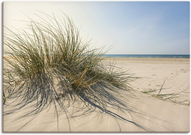 ARTland Leinwandbilder Wandbild Bild Leinwand 100x70 cm Strand Meer Dünen Küste Meerblick Sommer Son