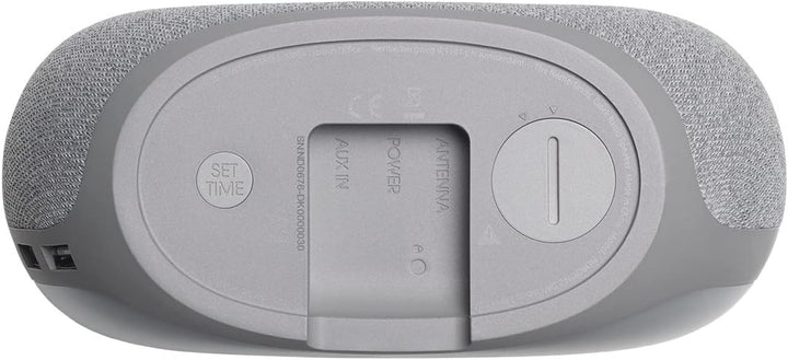 JBL Horizon 2 Radiowecker in Grau – Dual Wecksystem über Bluetooth, DAB+ und UKW Radio – LED Nachtli