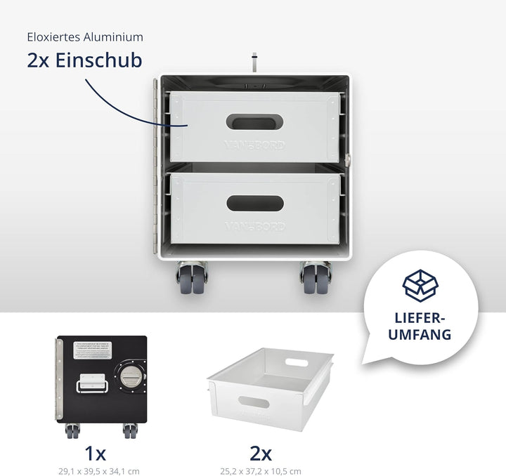Rollcontainer mit Schubladen, Metallschrank, mobiler Aktenschrank, Schubladenschrank, Industrial Möb