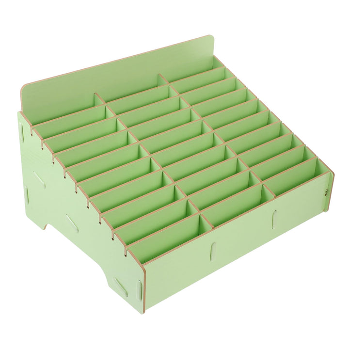 Operitacx Aufbewahrungsbox Holz Mit 30 Fächern Tisch Organizer Multifunktional Für Handy Kosmetik Bü