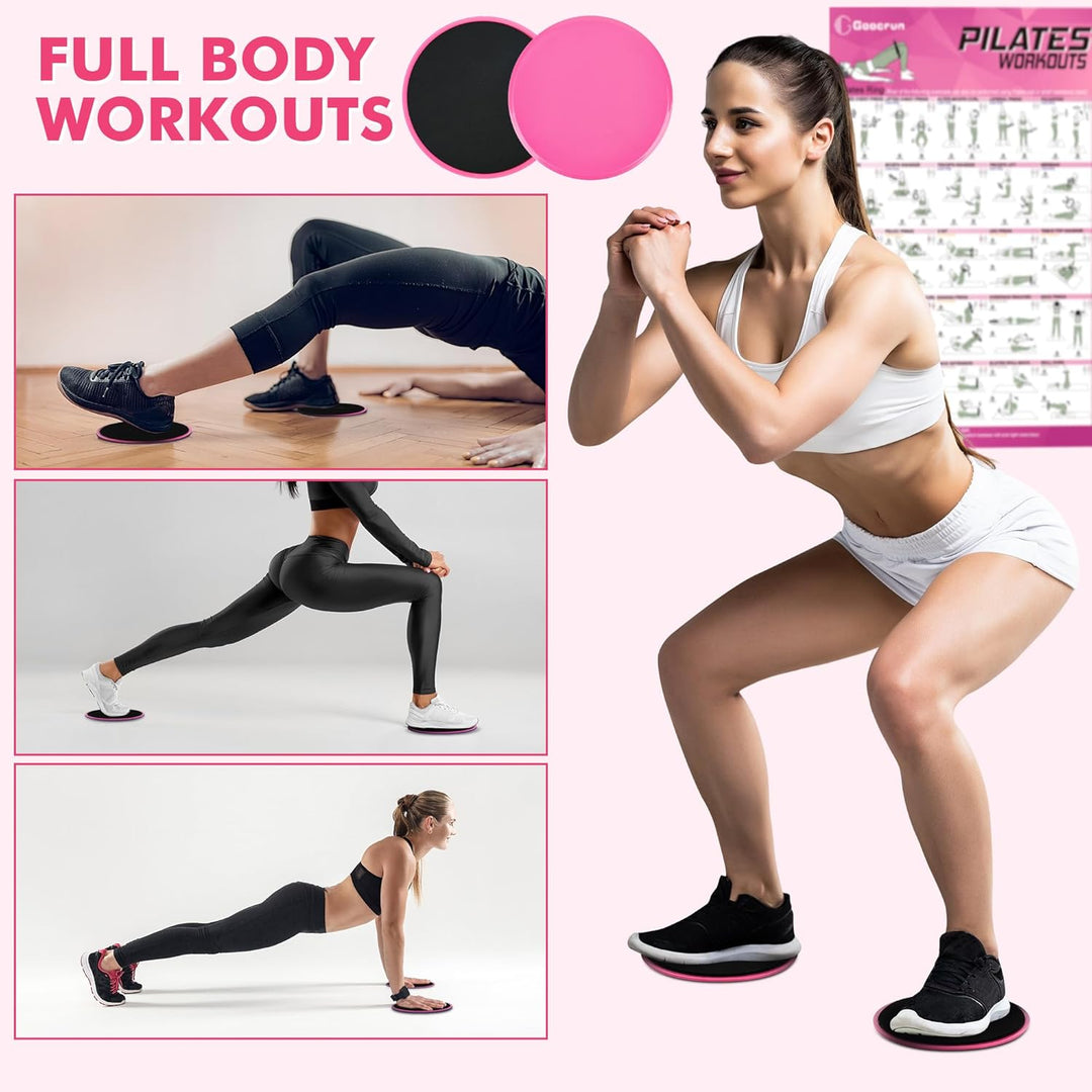 Pilates Ring Set Exercise Equipment with Exercise Bands Resistance Bands Set, Pilates Ball, Sliding